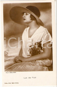 Cartolina originale da collezione 1920 ca CINEMA Attrice Lya DE PUTTI Ritratto Cartolina FP NV 3 1