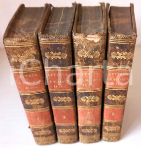 Libro, pubblicazione d epoca 1826 Abbé GUENEE Lettres de quelques juifs allemands à M. De Voltaire 4 tomi 1