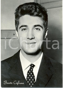 Cartolina originale da collezione 1960 ca MUSICA Il cantante Fausto CIGLIANO Ritratto fotografico Cartolina 2 1