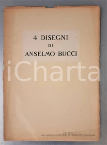 Libro, pubblicazione d epoca 1950 ca ARTE 4 Disegni di Anselmo Bucci  Pubblicazione con 4 tavole 3 1