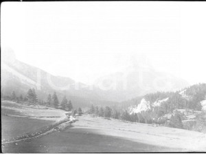 Fotografia d epoca originale 1926 BARDONECCHIA TO Strada per la Valle Stretta NEGATIVO ORIGINALE 1