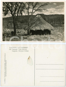 Cartolina originale da collezione 1930 C. ZAGOURSKI «L Afrique qui disparaît» OUGANDA Case KIKOUYU Postcard 133 1