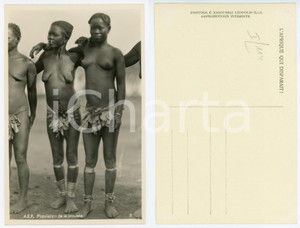Cartolina originale da collezione 1930 ca C. ZAGOURSKI «L Afrique qui disparaît» A.E.F. Population de la brousse 1
