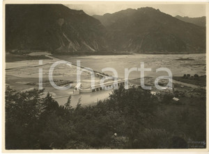 1930 ca BELLUNO Società Idroelettrica Veneta - Presa del Piave a SOVERZERE *Foto Fotografia originale d'epoca, con didascalia al verso.FOTOGRAFO: Ferruzzi - Venezia  GOOD/buono  FORMATO: 24x18 cm originale e autentica 1