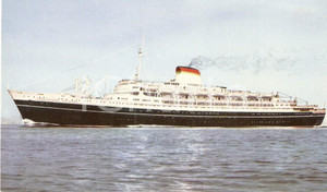 Cartolina originale da collezione 1955 ca Transatlantico Cristoforo COLOMBO Società Navigazione ITALIA Cartolina 9 1