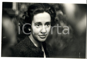 Fotografia d epoca originale 1960 ca BRUXELLES ? Ritratto regina Fabiola del Belgio Foto 26x18 3 1