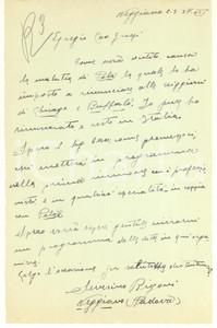 Autografo originale 1938 CICLISMO VEGGIANO Severino RIGONI chiede gara con Benedetto POLA AUTOGRAFO 1