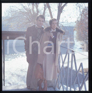 Fotografia d epoca originale 1970ca I VIANELLA Wilma GOICH Edoardo VIANELLO ritratto DIAPOSITIVA ORIGINALE 1