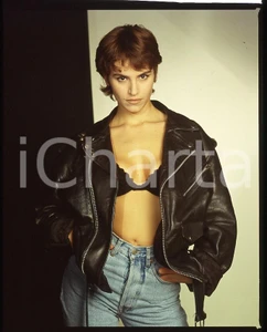 Fotografia d epoca originale 1993 COSTUME Stefania MONTORSI Photoshoot DIAPOSITIVA ORIGINALE_ 1