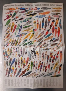 Materiale pubblicitario d’epoca 2017 FESTAS LISBOA Sardines from outer space  Exhibition Manifesto 3 1