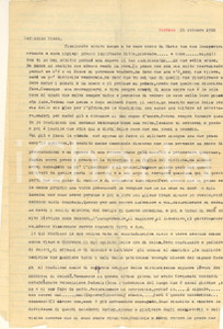 1948 MORTASO/SPIAZZO (TN) Lettera medico Carlo MASSARI "Mago di Mortaso" CURIOSA Curiosa e irriverente lettera dattiloscritta, originale d'epoca, firmata da "Carluccio", presumibilmente Carlo Massari, che racconta in modo goliardico e romanzato la sua vita da medico nel piccolo paese:"...Sono riuscito a vincere la diffidenza di questi maledetti cafoni, almeno a giudicare dagli ambulatorii e dalle visite esterne che mi sono state richieste. Comincia  farsi vedere la gente che si sente un po' fiacca...ho visto che più stango più la voce corre ...Ora la gente viene fin dalle più lontane regioni dell'Assiria e della Caldea per chiedere un  illuminato consiglio del mago di Moltraso...".PAGINE: 4 facciate  POOR/danneggiato piegature d'epoca e strappi marginali FORMATO: 20x30 cm originale e autentica 1