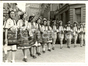Fotografia d epoca originale 1939 SOFIA BULGARIA Ballo nazionale festa SAN LAZZARO Fotografia 1