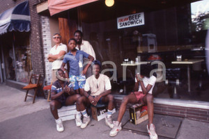 Fotografia d epoca originale 1986 LEE BALTERMAN Street life in CHICAGO 35mm vintage slide 1