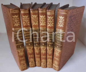 1824 Abbé BATTEUX Principes de littérature *Ed. BELLAVOINE PARIS 6 voll. Legatura in mezza pelle, copertina rigida, taglio marmorizzato, in 7 volumi.EDITORE: Paris - Bellavoine PAGINE: 308 + 270 + 272 + 228 + 240 + 424 FAIR/discreto lievi macchie e fioriture marginali, lievi macchie e tracce d'uso ai piatti FORMATO: 10x17 cm originale e autentica 1