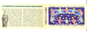 Documento originale, autentico 1959 XXII Campagna Nazionale ANTITUBERCOLARE Libretto 10 francobolli 2 1
