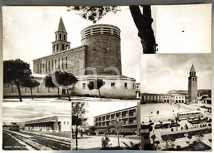 Stampa, bozzetto originale 1955 ca CARBONIA Vedutine e chiesa San Ponziano Bozzetto preparatorio cartolina 1