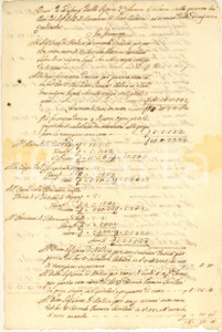 Documento originale, autentico 1800 ca Area RAGUSA  Oneri donna Eleonora CULTRERA su eredità barone MONTESANO 1