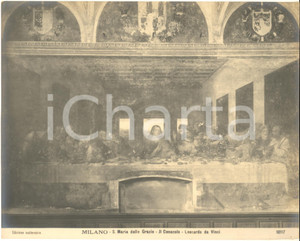Fotografia d epoca originale 1910 ca MILANO S. Maria delle Grazie  Il Cenacolo  Leonardo da Vinci Foto 1 1