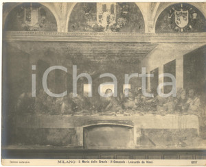 Fotografia d epoca originale 1910 ca MILANO S. Maria delle Grazie  Il Cenacolo  Leonardo da Vinci Foto 3 1