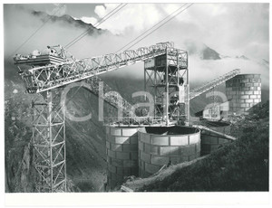 Fotografia d epoca originale 1963 LAI DA CURNERA SVIZZERA Costruzione della diga  Cantiere 21  Foto 1