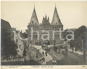 Fotografia d epoca originale 1904 LUBECK GERMANY Holstentor von innen. Foto ANIMATA carrozze n. 2351 4 1