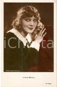 Fotografia d'epoca originale 1927 CINEMA Actress Vilma BANKY Portrait ^Cartolina FP VG 1