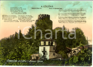 Cartolina originale da collezione 1959 COCCONATO (AT) Antica Torre *Cartolina postale FG VG (2) 1