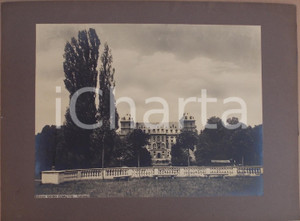 Fotografia d epoca originale 1940 ca TORINO Castello del VALENTINO da levante sul Po Foto ed. Guido COMETTO 1