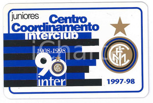 Oggetto da collezione cartaceo 1997 CALCIO Centro Coordinamento INTER CLUB Juniores  Tessera 8x5 cm 1 1