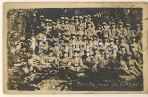 Fotografia d epoca originale 1915 ca WW1 ZONA DI GUERRA 43° Reggimento Fanteria  6 Compagnia Foto 14x9 2 1