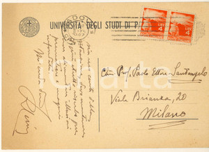 Autografo originale 1947 Università di PADOVA Roberto CESSI non illude per un concorso  Autografo 1