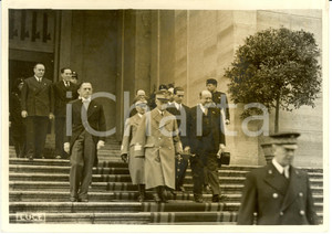 Fotografia d epoca originale 1937 ROMA Vittorio Emanuele III visita Mostra Augustea della Romanità Foto 1