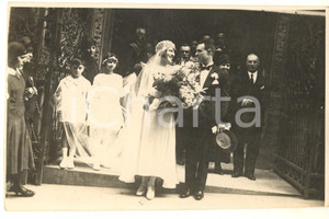 Fotografia d epoca originale 1930 COSTUME ITALIA Mary e Mario BIASI nel giorno delle nozze Foto cartolina 1