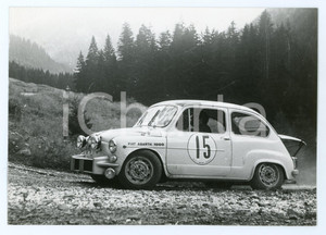 Fotografia d epoca originale 1966 3° Rally SAN MARTINO DI CASTROZZA Jolly Team FIAT ABARTH 1000 Foto 1