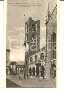 Cartolina originale da collezione 1915 ca COMO Progetto per il BROLETTO e la torre  Ing. STAMPA Cartolina FP NV 1