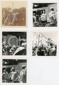 Fotografia d epoca originale 1970 SANREMO Felice GIMONDI durante un allenamento LOTTO DI 5 FOTO 9x9 cm 1