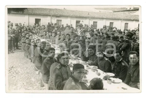 Fotografia d epoca originale 1940 ca WW2  REGIO ESERCITO Mensa degli artiglieri  Foto 14x9 cm 1