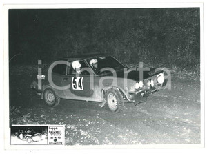 Fotografia d epoca originale 1973 CREMONA RALLY Coppa Feraboli  Fiat 128 Coupé n.54  Foto 18x13 cm 1