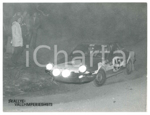 Fotografia d epoca originale 1973 RALLY VALLI IMPERIESI Fiat X1/9 n. 45  Simonetta e Del Mazza  Foto 24x18 1