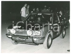 Fotografia d epoca originale 1972 LIVORNO  RALLY Fiat 128 Coupé  Sergio CARDARELLI Simonetta DEL MAZZA 1