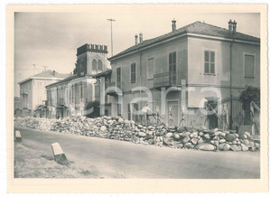 Fotografia d epoca originale 1960 ca BIELLA Cantiere stradale con massi  Foto BINI ANIMATA 18x13 cm 1