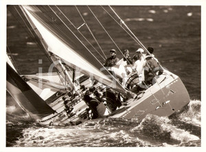 Fotografia d epoca originale 1987 FREMANTLE Louis Vuitton Cup US55 STARS AND STRIPES Equipaggio REGATTA 1