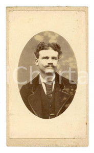 Fotografia d epoca originale 1900 ca GENOVA Ritratto di Giuseppe MARONE Foto CAJANI  CDV  6x10 cm 1