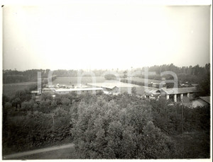 Fotografia d epoca originale 1944 RSI PAVIA TICINELLO Postazione contraerea  Veduta dall alto Foto 23x17 cm 1