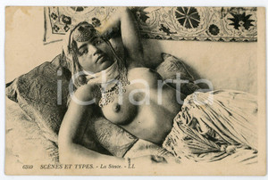 1920 ca CASABLANCA - MAROC La sieste ETHNIC NUDE *Carte postale FP NV Cartolina d'epoca, non viaggiata.FOTOGRAFO: Levy et Neurdein réunis - Paris CONDIZIONI:FAIR/discreto Smussature agli angoli, macchia all'angolo superiore sinistro e aloni al rectoFORMATO: 13x8 cm originale e autentica 1