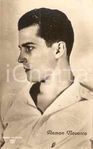 Fotografia d'epoca originale 1925 ca CINEMA Actor Ramon NOVARRO Portrait ^Cartolina METRO GOLDWYN MAYER 1