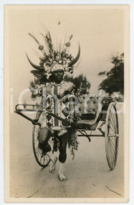 1930 ca SOUTH AFRICA Rickshaw Boy - ETHNIC TYPES Postcard  Fotocartolina originale d'epoca, non viaggiata. CONDIZIONI:GOOD/buonoFORMATO: 9x14 cm originale e autentica 1
