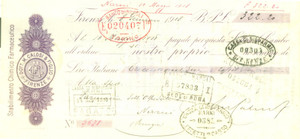 Documento originale, autentico 1918 FIRENZE Dott. M. CALOSI & Figlio Farmaceutica Cambiale pubblicitaria 1 1