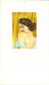 Oggetto da collezione cartaceo 1955 ca ITALIA MODERNARIATO Calendario perpetuo  Ritratto donna 20x34 3 1