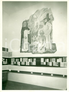 Fotografia d epoca originale 1936 VATICANO Sala dei Domenicani  Esposizione mondiale stampa cattolica FOTO 1